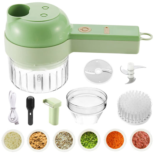 4 in 1 Portable Electric Vegetable Cutter Set