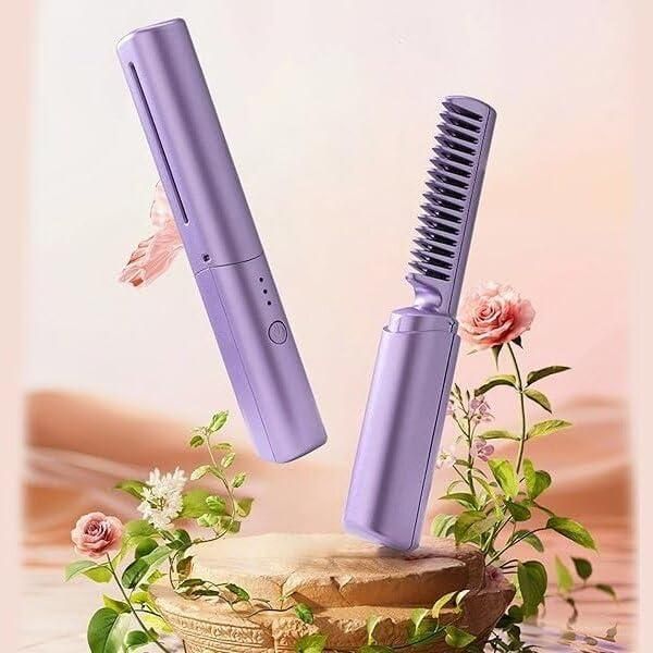 Wireless Hot Comb Hair Straightener – Quick & Easy Styling