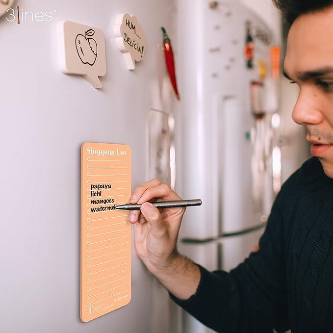 Magnetic To-Do List & Grocery Planner Board for Refrigerator