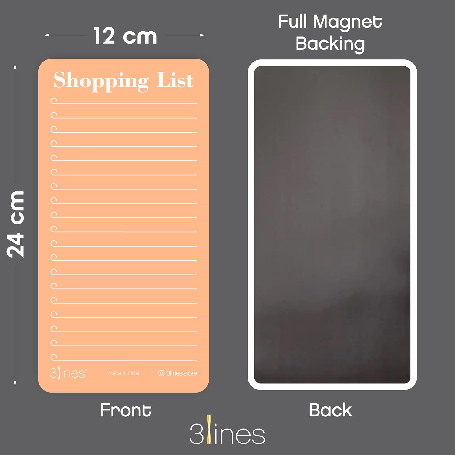 Magnetic To-Do List & Grocery Planner Board for Refrigerator