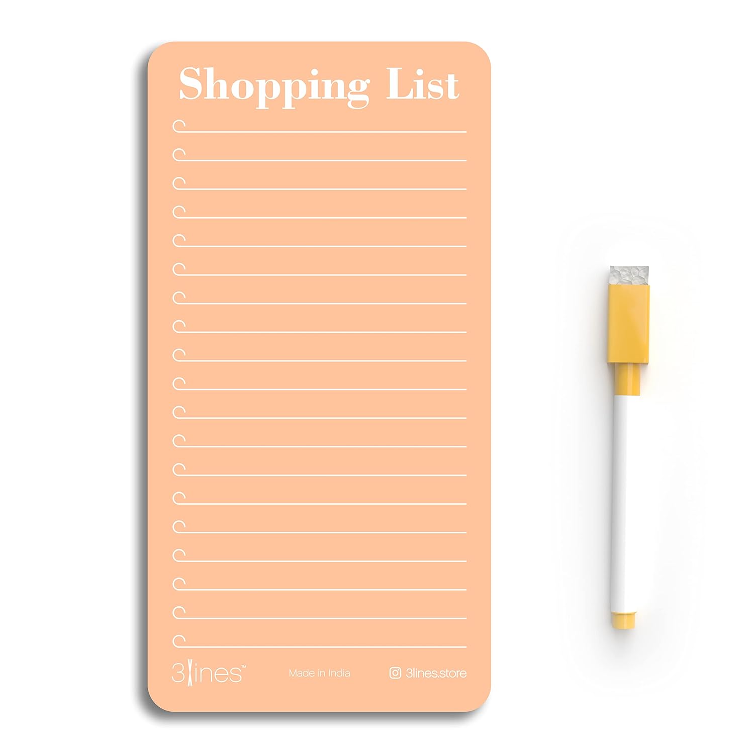 Magnetic To-Do List & Grocery Planner Board for Refrigerator